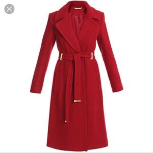 DVF Mikhalia Coat in red